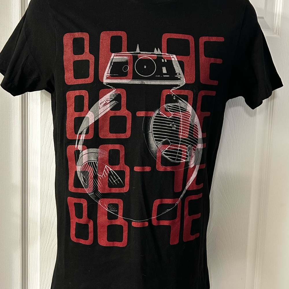 Star Wars Black T-Shirt with Red BB-9E Design